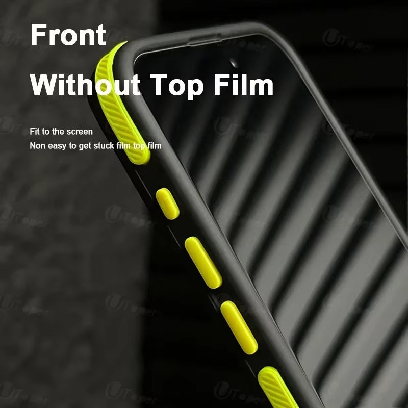 New Bicolor Matte Frosted Magnetic Phone Case for Iphone 16 15 14 plus 13 12 11 Pro Max Translucent Shockproof Bumper Hard Cover