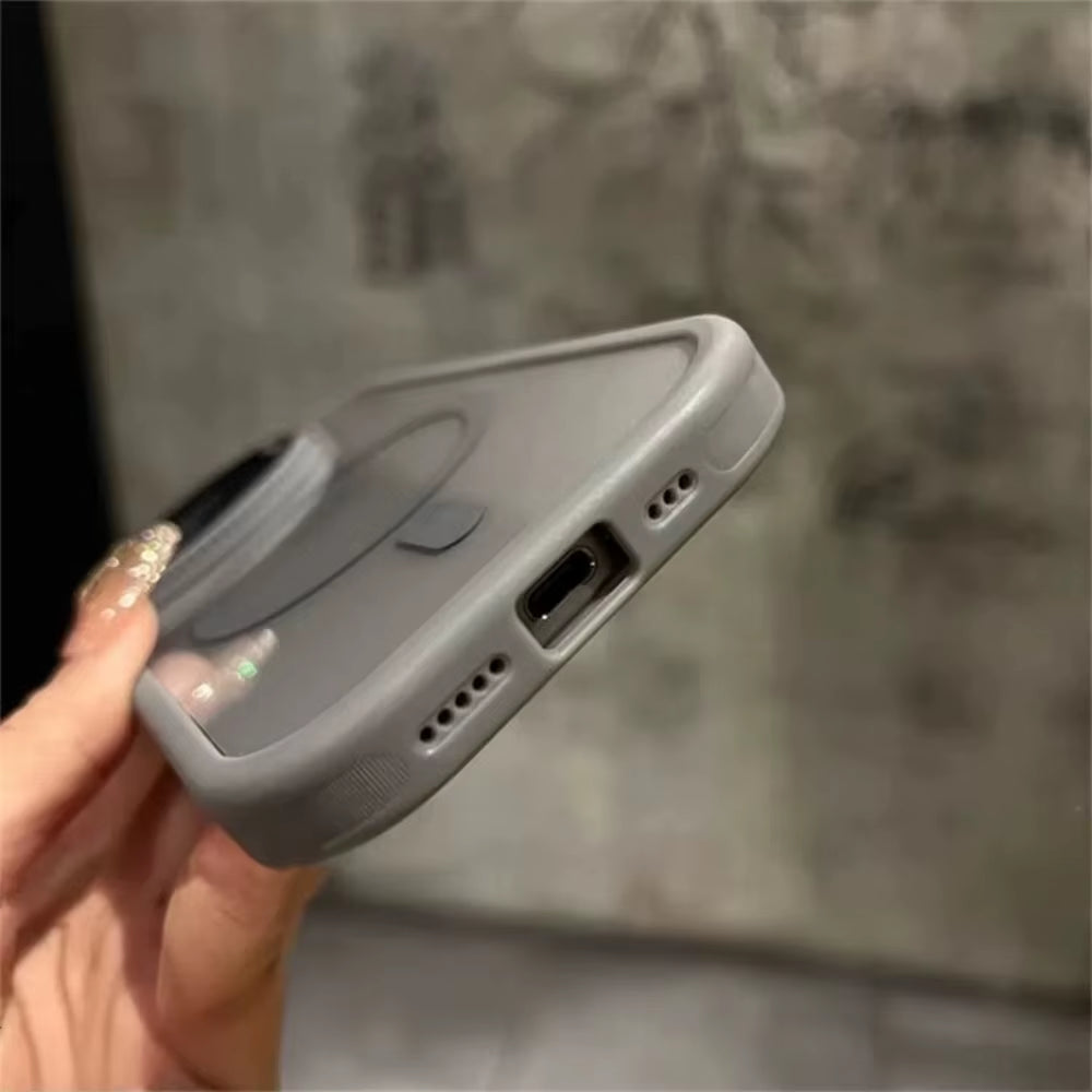 Camera Lens Protection Flip Bracket Stand for Magsafe Magnetic Case for Iphone 15 11 12 13 14 16 Pro Max plus Transparent Cover